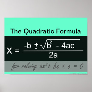 Poster math formule quadratique