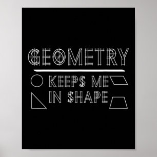 Poster Math Geek Géométrie Professeur Phrase Gym Dire Gra
