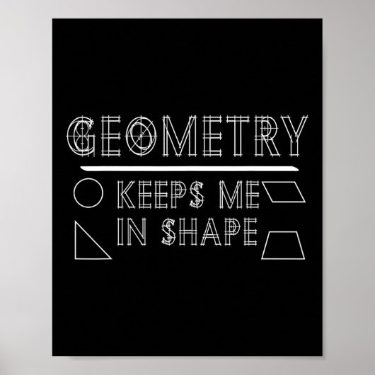Poster Math Geek Géométrie Professeur Phrase Gym Dire Gra (Devant)