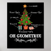 Poster Math Geometry Arbre de Noël Geometree Enseignant (Devant)