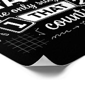 Poster Math Le Seul Sujet Qui Compte Drôle Prof De Maths (Coin)