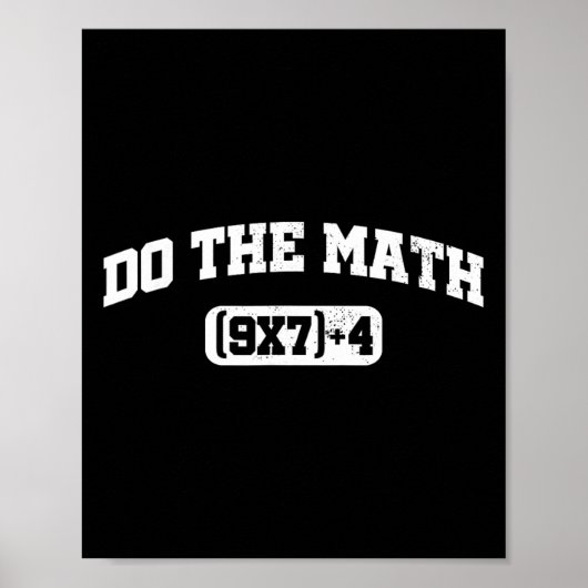 Poster Math Meme, Math 67 Meme, Funny Six Seven Teacher S (Devant)