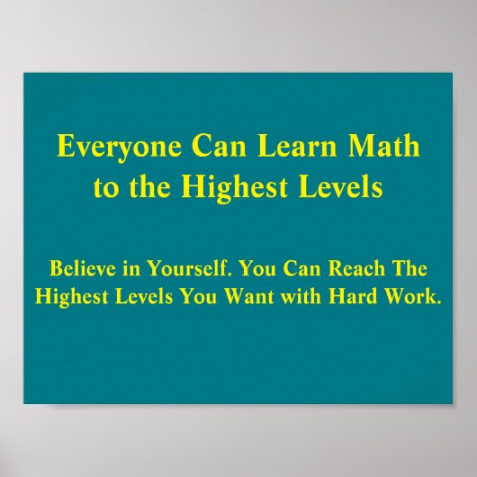 Poster Math Mindsets - Tout le monde peut apprendr (Devant)