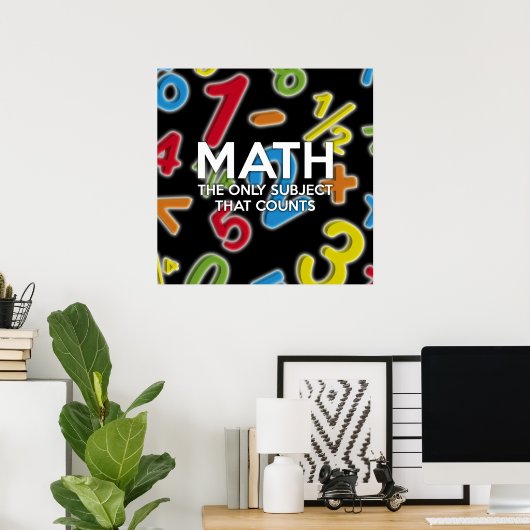 Poster Math moderne Le seul sujet qui compte des citation (Bureau à domicile)