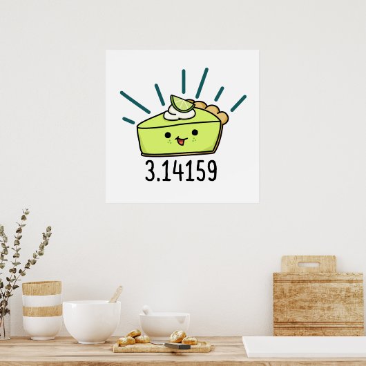 Poster Math Pi Nombre Funky Pie Pun (Cuisine)