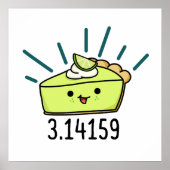 Poster Math Pi Nombre Funky Pie Pun (Devant)