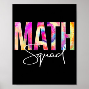 Poster Math Squad Tie Dye Retour À L'École Les femmes app