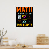 Poster Math Sujet Counts Mathématique Math Enseignant (Cuisine)