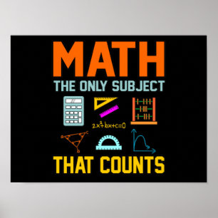 Poster Math Sujet Counts Mathématique Math Enseignant