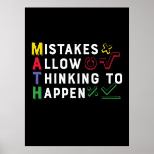 Poster Math Teacher Math Allow Happen