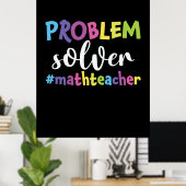 Poster Math Teacher Problem Solver (Bureau à domicile)
