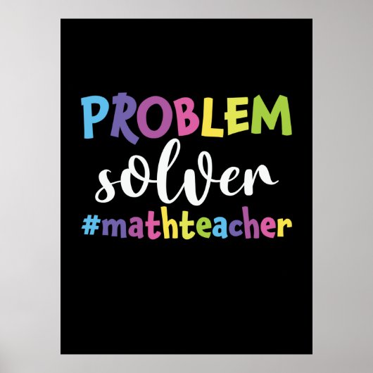 Poster Math Teacher Problem Solver (Devant)