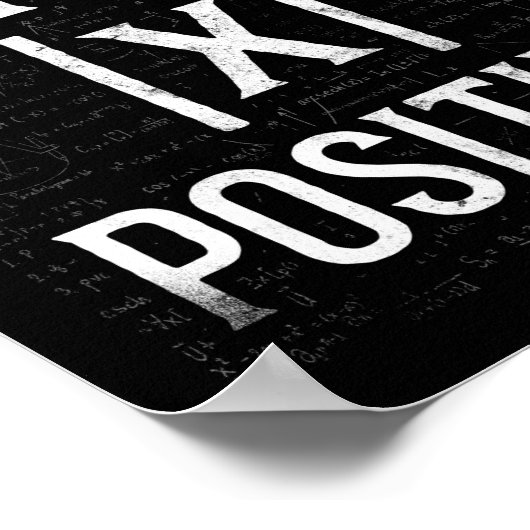 Poster Math X Stay Positive Teacher Nerd Student Formula (Coin)