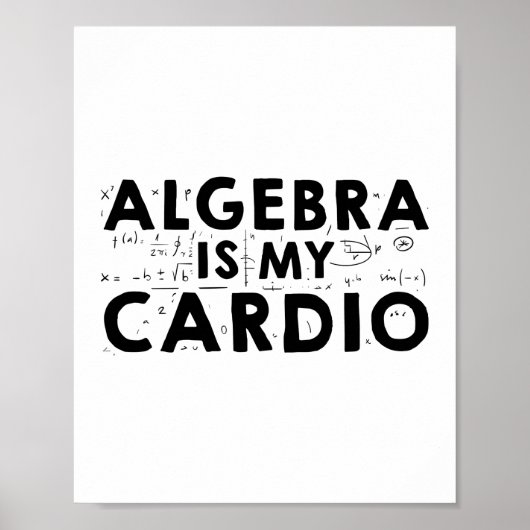 Poster Mathe algèbre | Etude mathématique Idées cadeaux (Devant)