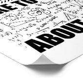 Poster Mathématicien avertisseur | Cadeau Math Science (Coin)