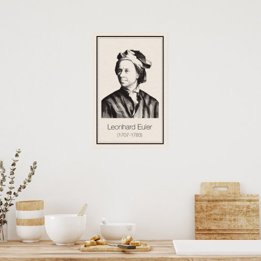 Poster Mathématiciens - Euler (Cuisine)