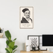 Poster Mathématiciens - Gauss (Bureau à domicile)