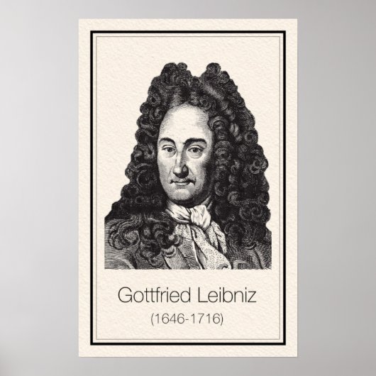 Poster Mathématiciens - Leibniz (Devant)