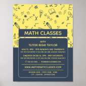 Poster Mathématique Conception d'Icône, Classes Mathémati (Devant)