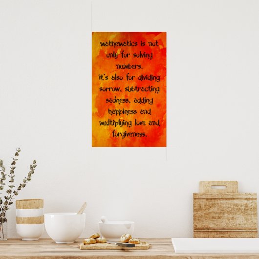 Poster Mathématiques (Cuisine)