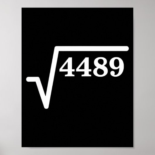 Poster Mathématiques 4489, Blague de maths carré parfait  (Devant)