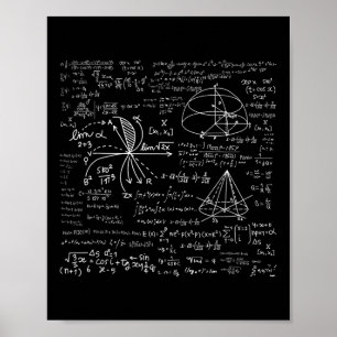 Poster Mathématiques amusantes Formule quadratique Problè