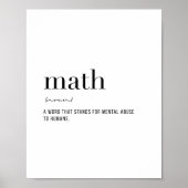 Poster Mathématiques de définition (Devant)