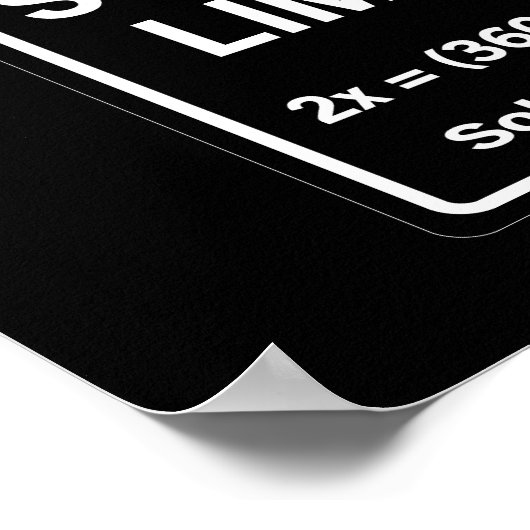 Poster Mathématiques de limite de vitesse (Coin)