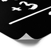 Poster Mathématiques Inspirées du Baseball 6 4 3 2 Double (Coin)