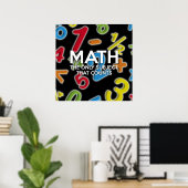 Poster Mathématiques modernes La seule matière qui compte (Bureau à domicile)