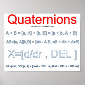 Poster Mathématiques quaternion (Devant)