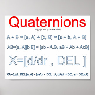 Poster Mathématiques quaternion