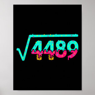 Poster Mathématiques Radical 4489, Numéros de Donut Ludiq