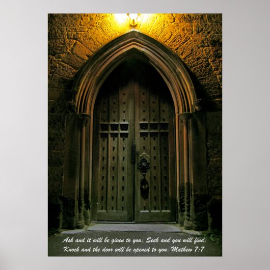 Poster Mathew 7:7 Grande porte (Devant)