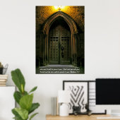Poster Mathew 7:7 Grande porte (Bureau à domicile)