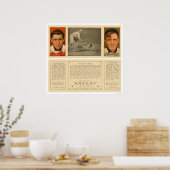 Poster Mathewson Devlin Giants Baseball 1912 (Cuisine)