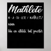 Poster Mathlete Définition Math Geek Nerd (Devant)
