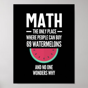 Poster Maths. Drôle Math Sarcasm Citation Cadeau