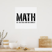 Poster Maths et enfants Cool (Cuisine)