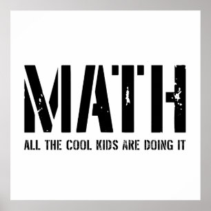 Poster Maths et enfants Cool