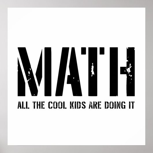 Poster Maths et enfants Cool (Devant)