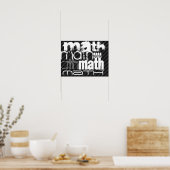 Poster Maths ; Gris noir et gris foncé (Cuisine)