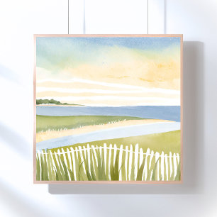 Poster Matin à Chatham Peinture à l'aquarelle de Cape C