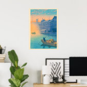 Poster Matin à Dotonbori à Osaka Par Kawase Hasui (Bureau à domicile)