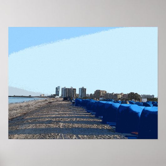 Poster Matin À La Plage 7292 - Clearwater, FL (Devant)