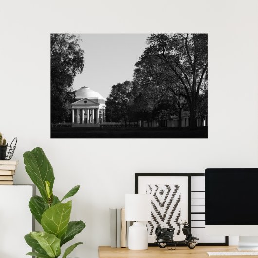 Poster Matin à la Rotonde (Bureau à domicile)