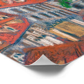 Poster Matin à Prague Tchèque Paysage Pastel Peinture (Coin)