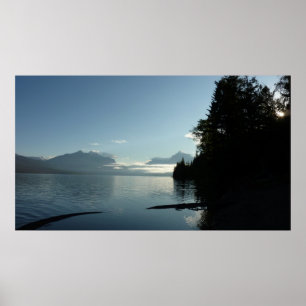Poster Matin au lac McDonald dans le parc national de Gla