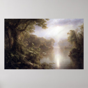 Poster Matin dans les tropiques par l'église de Frederic