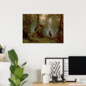 Poster Matin dans une forêt de pins, 1889 (Bureau à domicile)